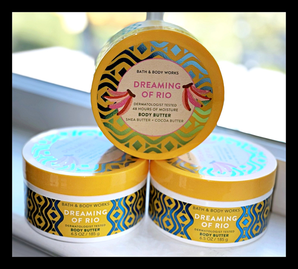 Bath & Body Works 6.5 oz Dreaming of Rio Whipped Body Butter Cream x3